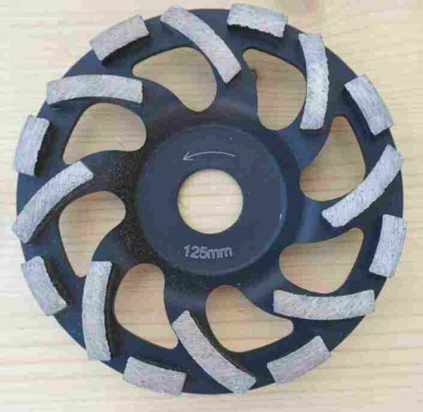 cup wheel ø125 mm - black fro abrasive/soft concrete